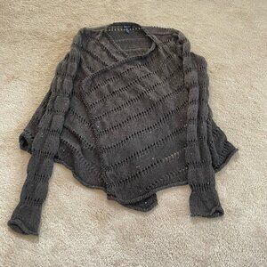 Splendid - Black knit sweater wrap with small sequins Women's size small